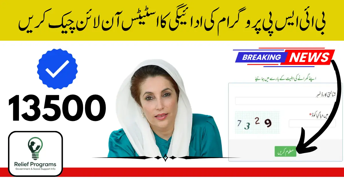 BISP 8171 June 2025 Payment Update Check Rs. 13,500 Status Online Now