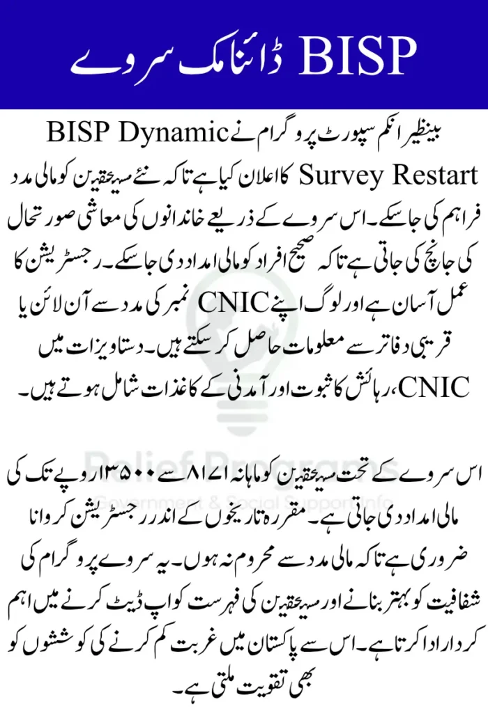 BISP Dynamic Survey Restart