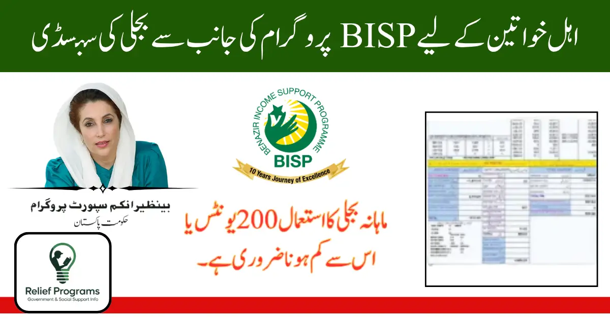 BISP Electricity Subsidy