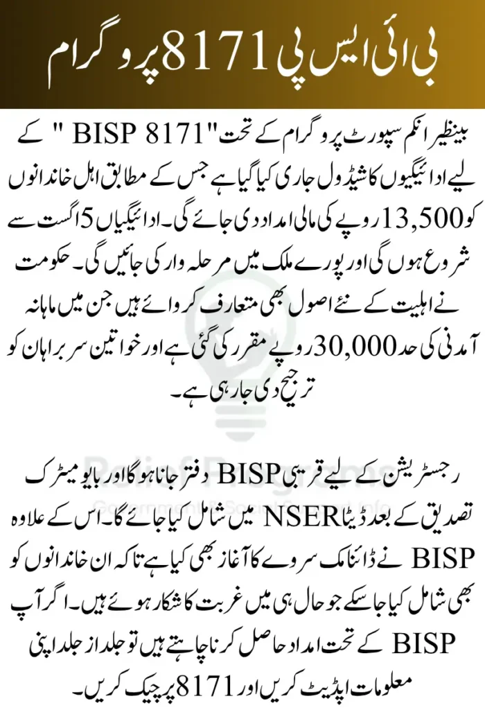 BISP 8171 August 2025