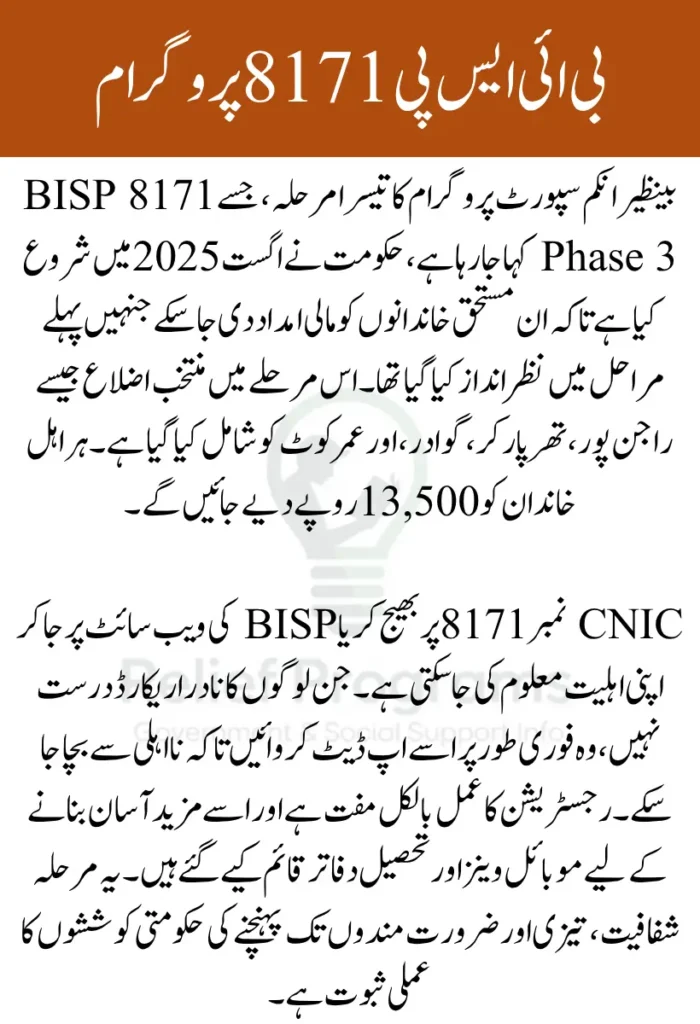 BISP 8171 Phase 3 August 2025