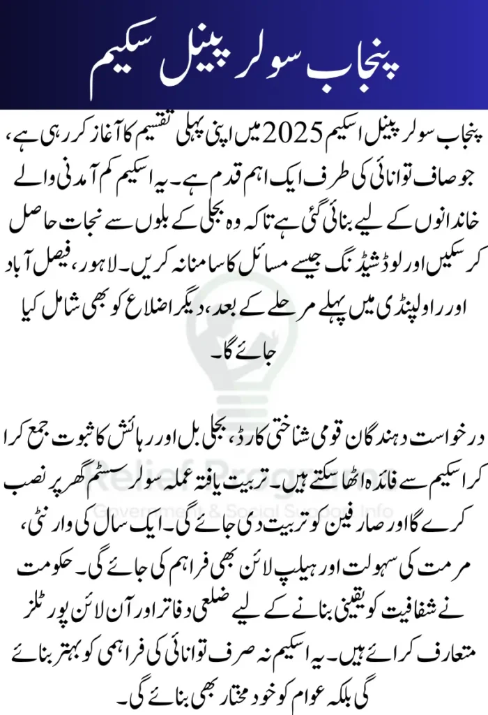 Punjab Solar Panel Scheme