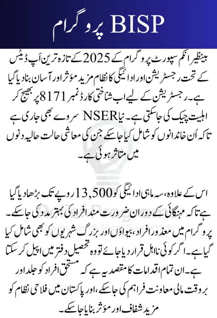 BISP 2025 Updates