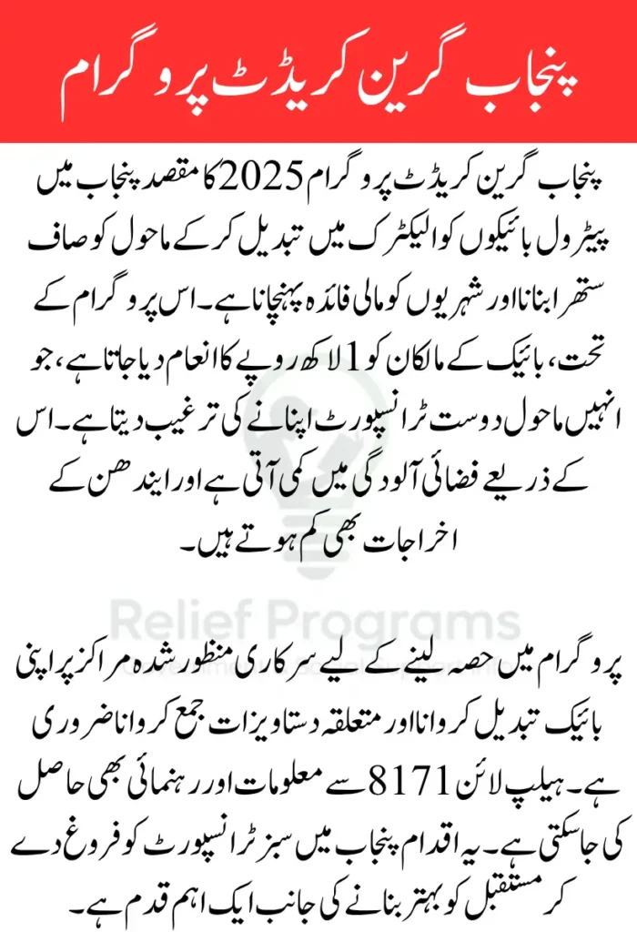 Punjab Green Credit Program